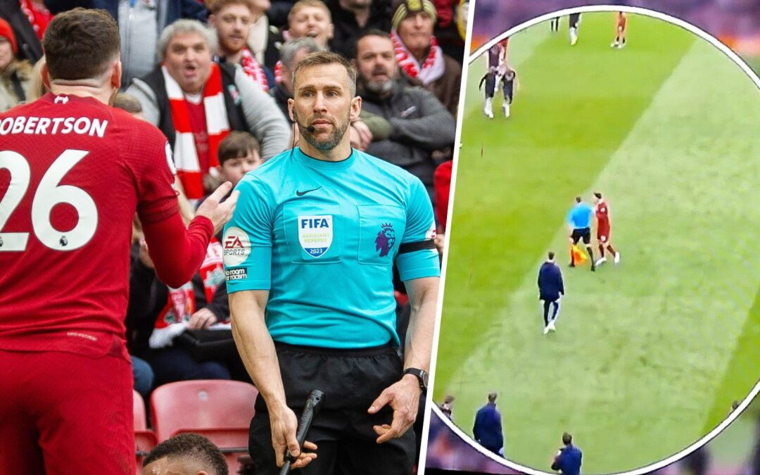 ¡Como en la Liga MX! Investigan codazo de árbitro a jugador en la Premier League