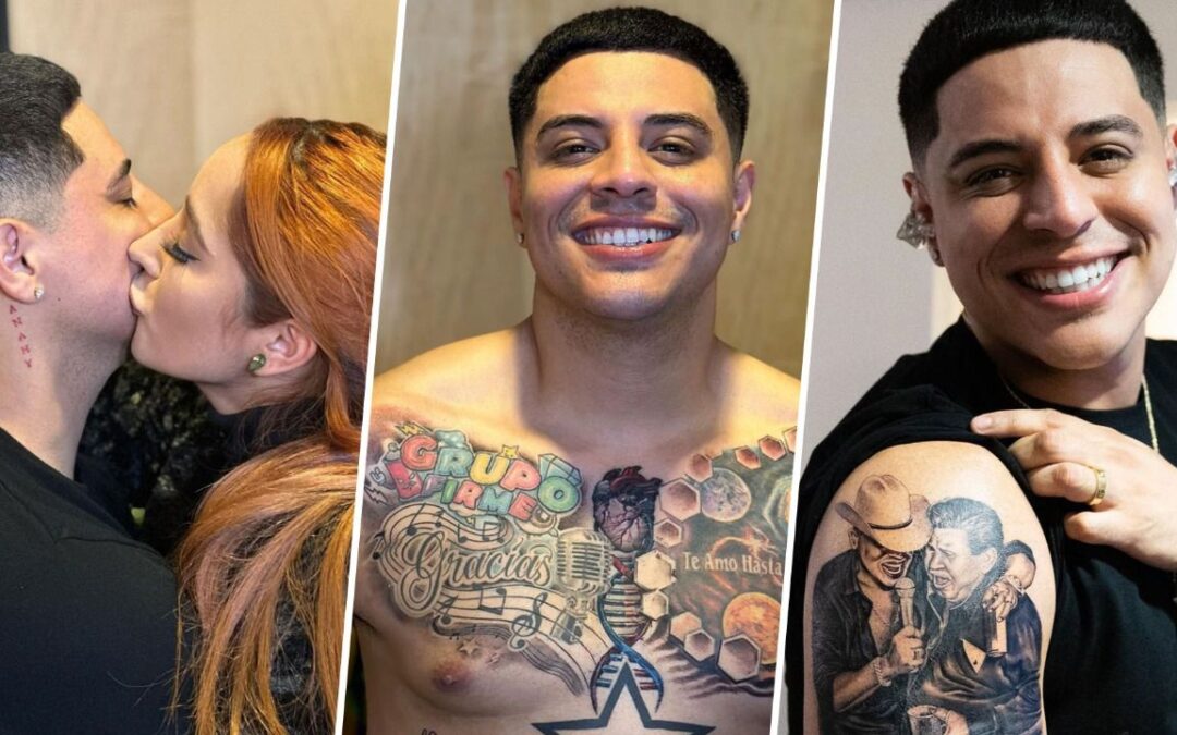Eduin Caz: Esto significan los nuevos tatuajes que se hizo el vocalista de Grupo Firme