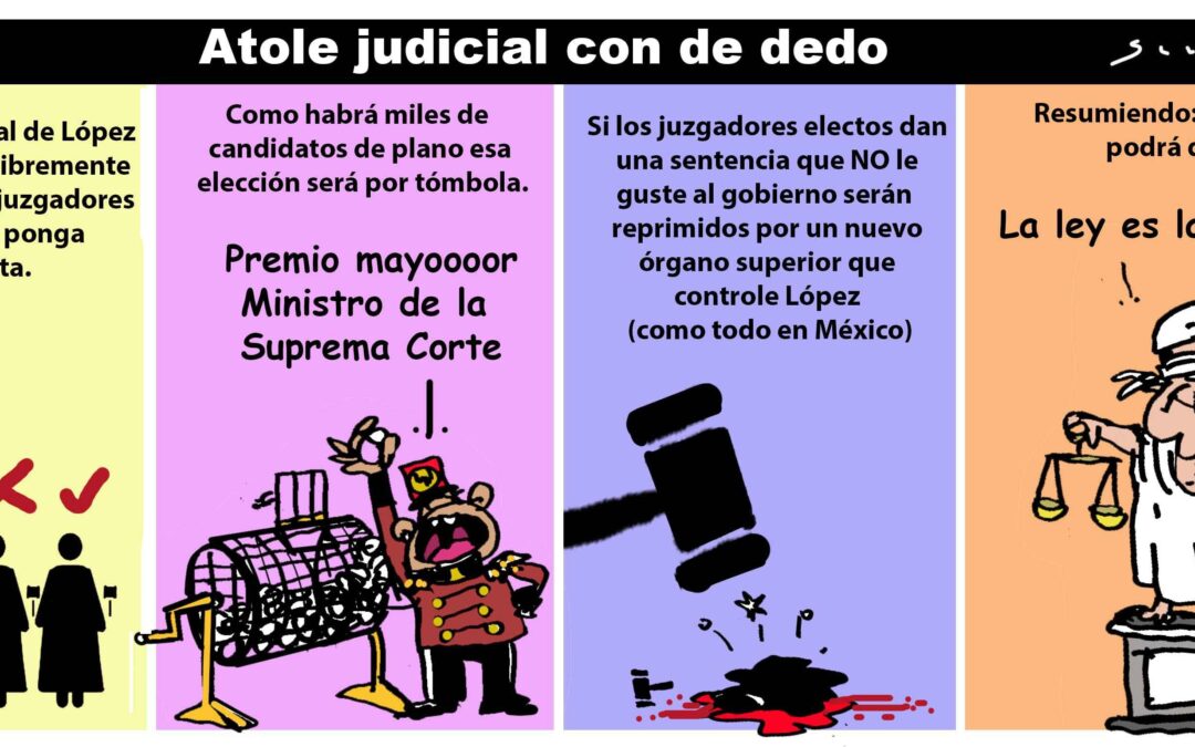 Atole judicial con de dedo
