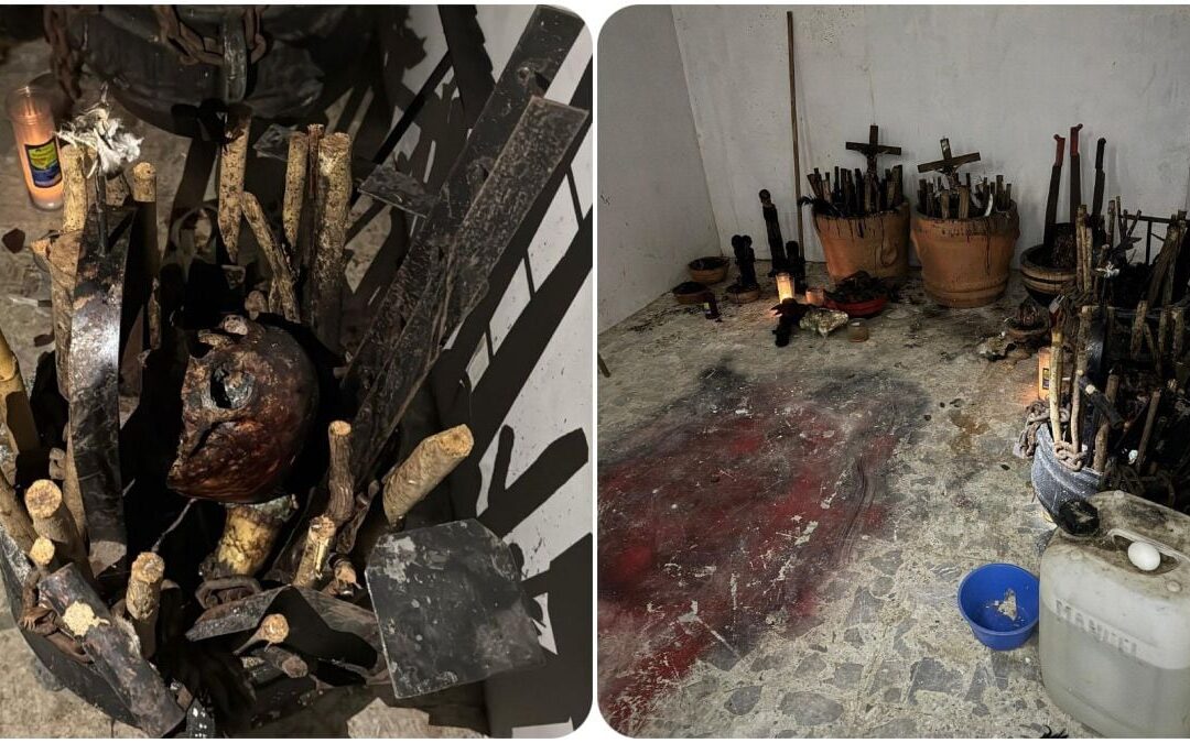 ¿Altar santero? Hallan cráneos humanos y sangre en casa de Dionicio Álvarez, ligado a Cuauhtémoc Blanco