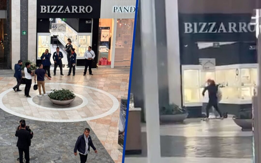 Ladrones ‘agarran de cliente’ a Bizarro: Intentan asaltar joyería en Portal San Ángel en CDMX