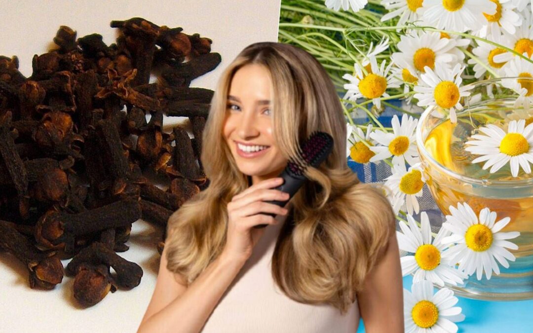 ¿Cuál es el efecto del clavo de olor con manzanilla en el cabello?