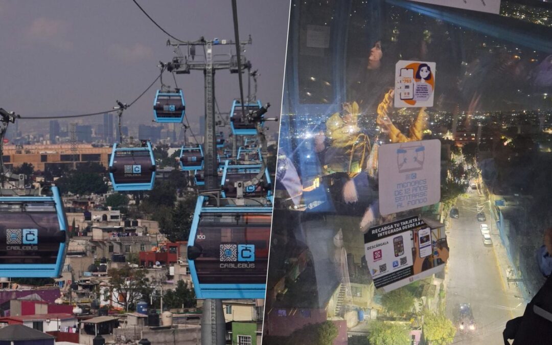 Atrapados en el aire: Cierran estaciones de la Línea 2 del Cablebús con pasajeros a bordo por revisión
