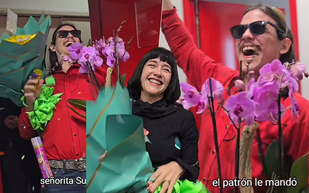 ‘Señorita Susana, le manda unas flores el patrón’: Zabaleta es sorprendida por el tiktoker (VIDEO)
