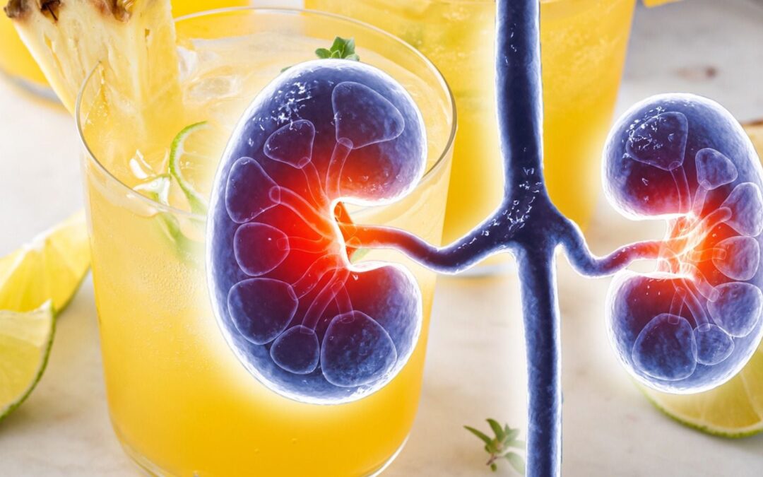 ¿Cuál es el efecto del agua de limón con piña en los riñones?