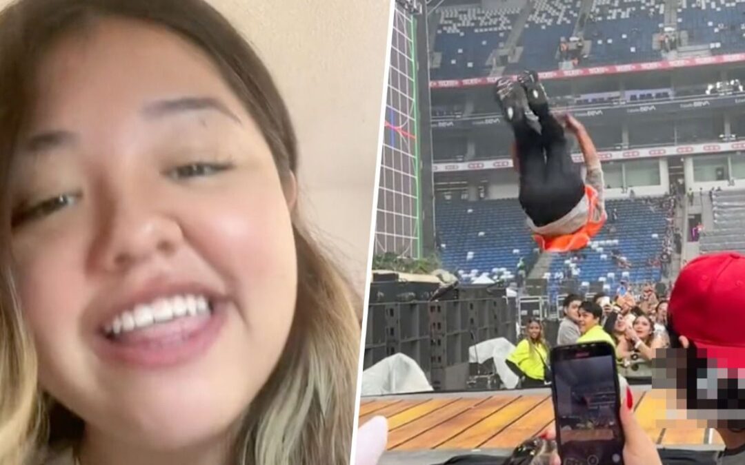 Bad Bunny en México: Chica ‘se cuela’ al área VIP y joven de limpieza ‘se roba’ el show en MTY