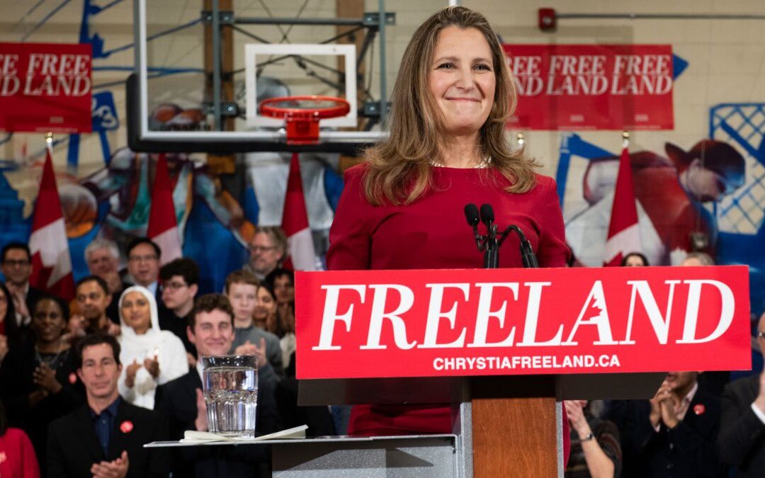 Amenaza de Trump de aranceles a sus aliados también es una advertencia para China, dice Chrystia Freeland