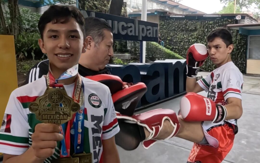 Salió ‘bueno para el trompo’: Alumno de CCH va por campeonato mundial de kickboxing