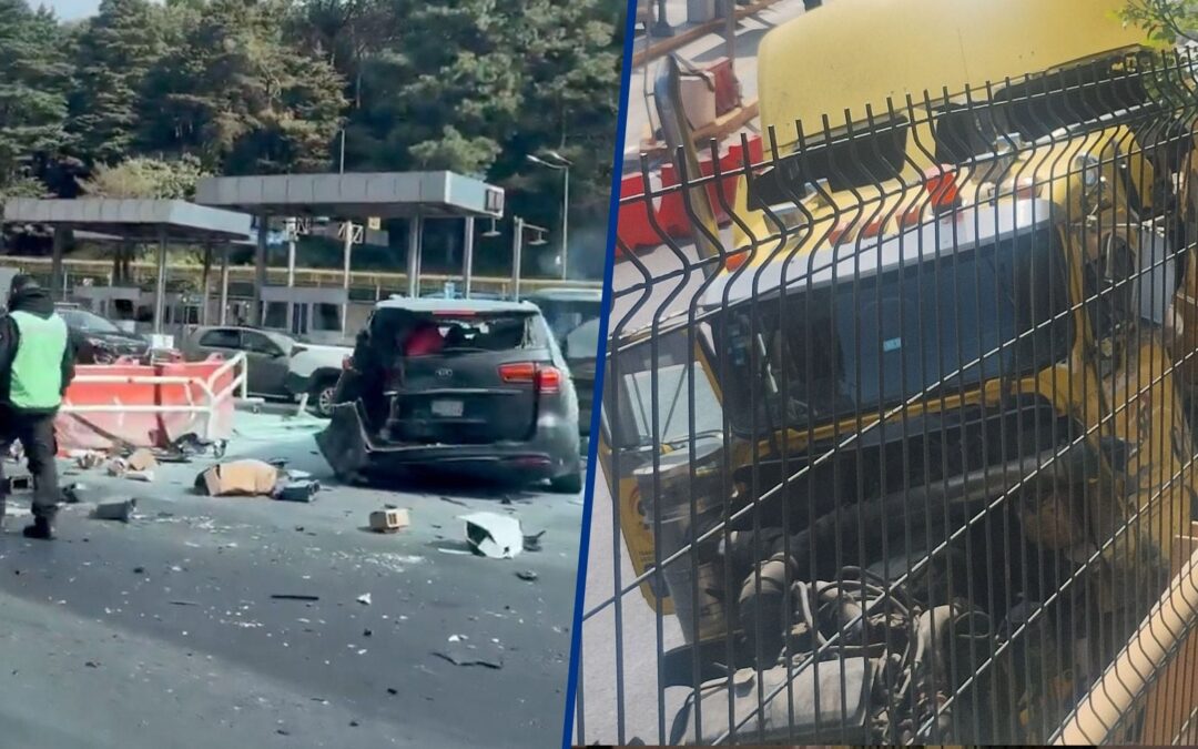 Accidente en la México-Toluca: Tráiler se queda sin frenos e impacta varios autos en caseta de La Venta